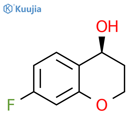 (4S)-7-fluoro-3,4-dihydro-2H-1-benzopyran-4-ol structure