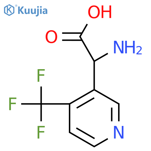 2-amino-2-4-(trifluoromethyl)pyridin-3-ylacetic acid structure