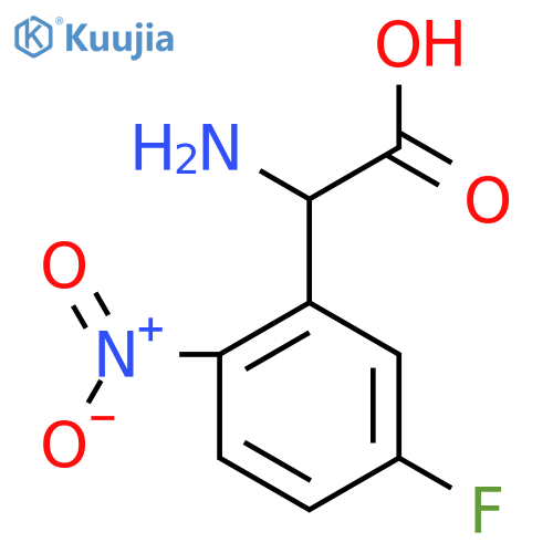 2-amino-2-(5-fluoro-2-nitrophenyl)acetic acid structure