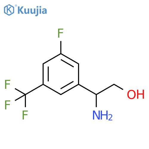 2-amino-2-3-fluoro-5-(trifluoromethyl)phenylethan-1-ol structure