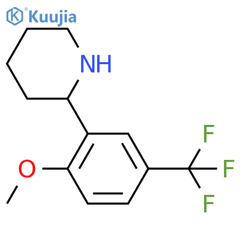 2-2-methoxy-5-(trifluoromethyl)phenylpiperidine structure