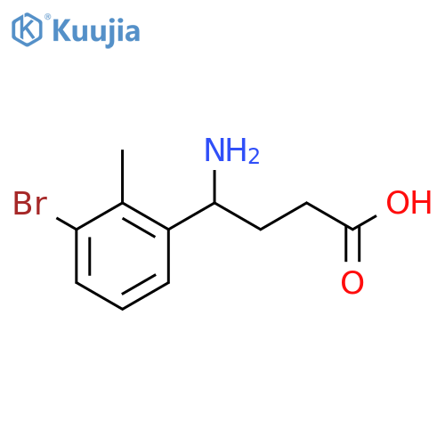 4-amino-4-(3-bromo-2-methylphenyl)butanoic acid structure