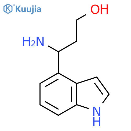 3-amino-3-(1H-indol-4-yl)propan-1-ol structure