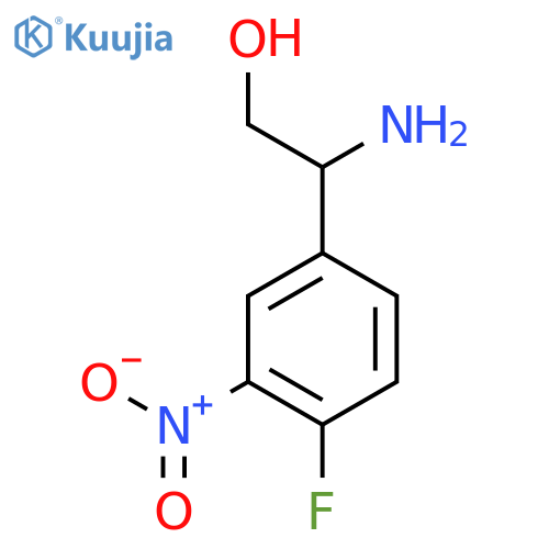 2-amino-2-(4-fluoro-3-nitrophenyl)ethan-1-ol structure