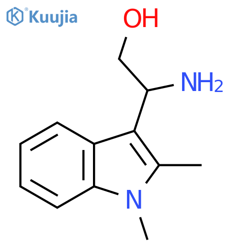 2-amino-2-(1,2-dimethyl-1H-indol-3-yl)ethan-1-ol structure