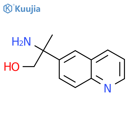2-amino-2-(quinolin-6-yl)propan-1-ol structure