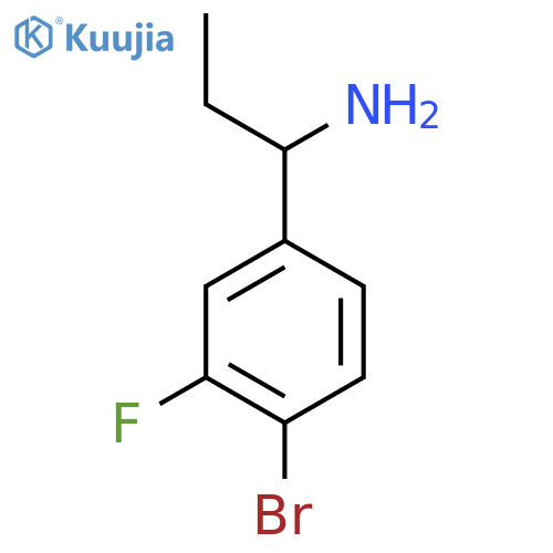 1-(4-Bromo-3-fluorophenyl)-propylamine structure