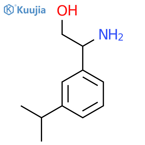 2-amino-2-3-(propan-2-yl)phenylethan-1-ol structure