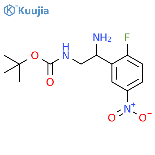 tert-butyl N-2-amino-2-(2-fluoro-5-nitrophenyl)ethylcarbamate structure