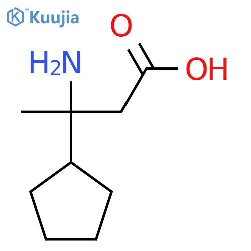 3-Amino-3-cyclopentylbutanoic acid structure