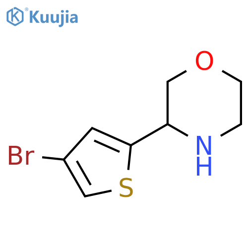 3-(4-bromothiophen-2-yl)morpholine structure