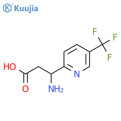 3-amino-3-5-(trifluoromethyl)pyridin-2-ylpropanoic acid structure