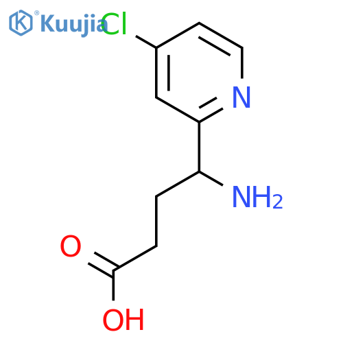 4-amino-4-(4-chloropyridin-2-yl)butanoic acid structure