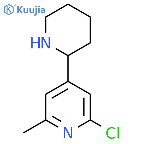 2-chloro-6-methyl-4-(piperidin-2-yl)pyridine structure