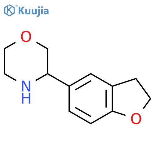 3-(2,3-dihydro-1-benzofuran-5-yl)morpholine structure