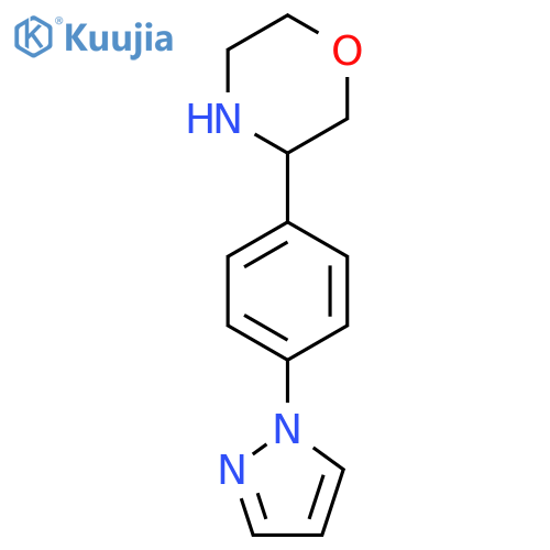 3-4-(1H-pyrazol-1-yl)phenylmorpholine structure