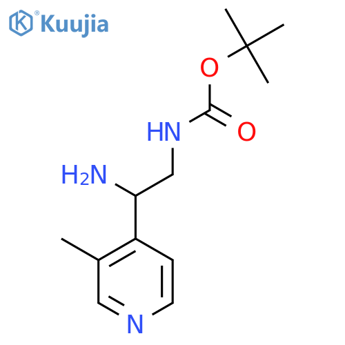 tert-butyl N-2-amino-2-(3-methylpyridin-4-yl)ethylcarbamate structure