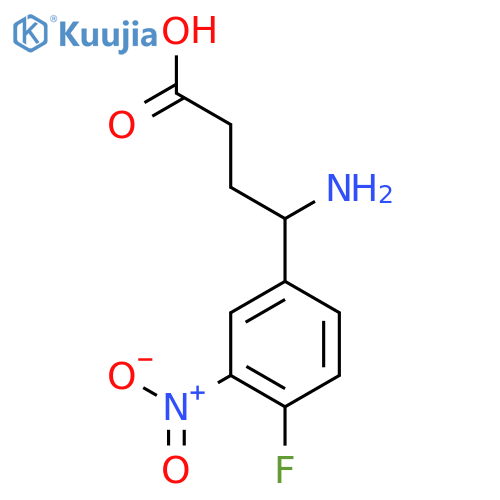 4-amino-4-(4-fluoro-3-nitrophenyl)butanoic acid structure
