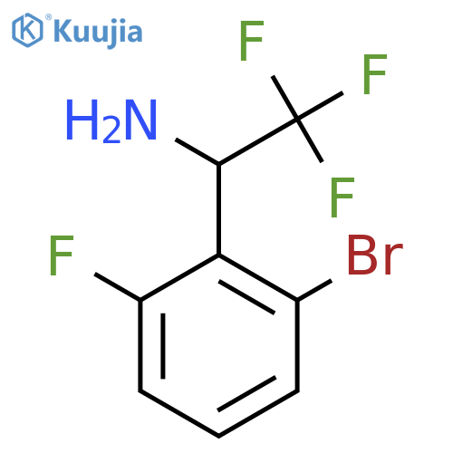1-(2-bromo-6-fluorophenyl)-2,2,2-trifluoroethan-1-amine structure