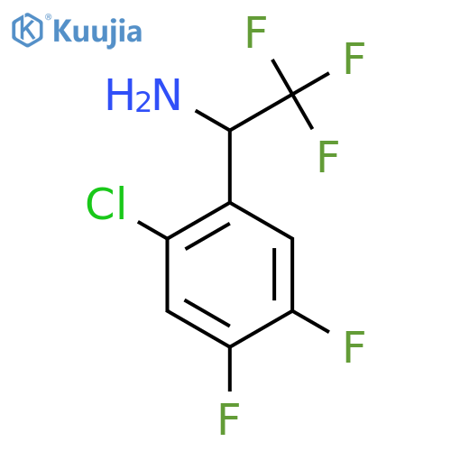 1-(2-chloro-4,5-difluorophenyl)-2,2,2-trifluoroethan-1-amine structure