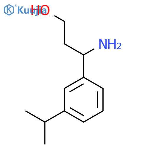 3-amino-3-3-(propan-2-yl)phenylpropan-1-ol structure