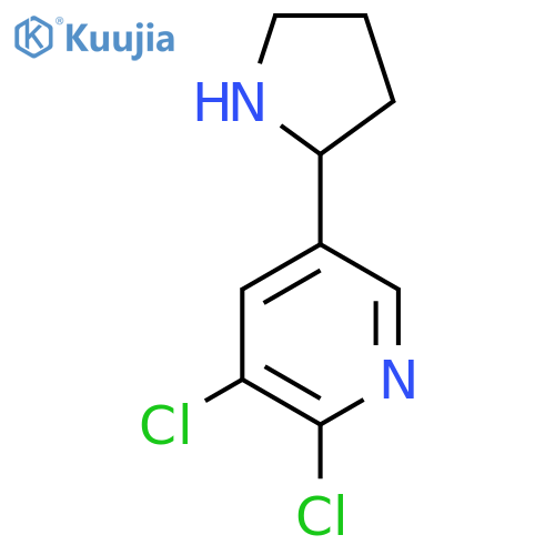2,3-Dichloro-5-(pyrrolidin-2-yl)pyridine structure