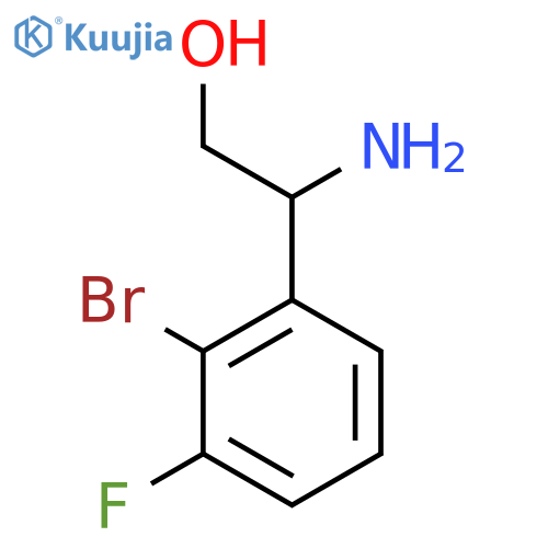 2-amino-2-(2-bromo-3-fluorophenyl)ethan-1-ol structure