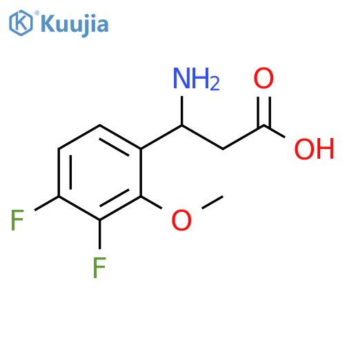 3-amino-3-(3,4-difluoro-2-methoxyphenyl)propanoic acid structure