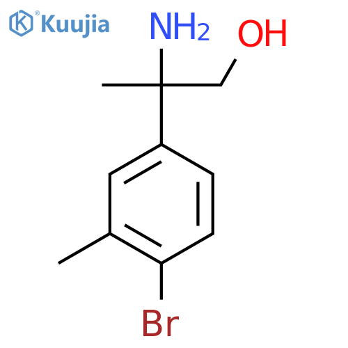 2-amino-2-(4-bromo-3-methylphenyl)propan-1-ol structure