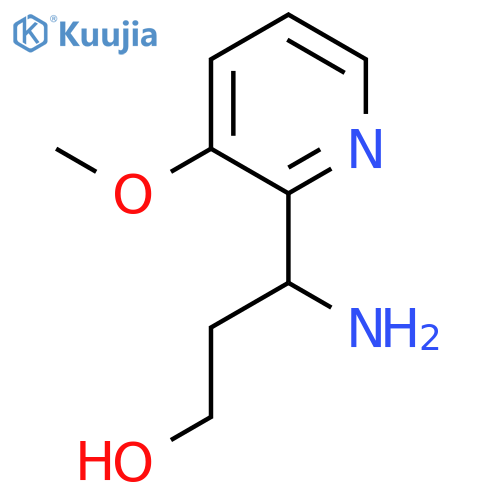 3-amino-3-(3-methoxypyridin-2-yl)propan-1-ol structure