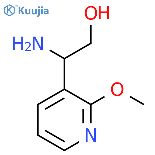 2-amino-2-(2-methoxypyridin-3-yl)ethan-1-ol structure