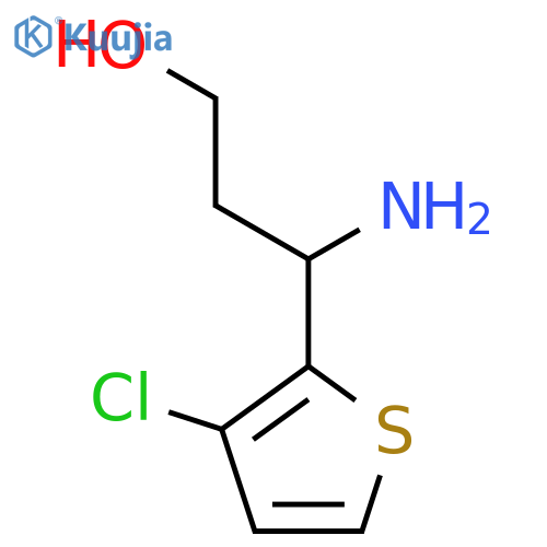 3-amino-3-(3-chlorothiophen-2-yl)propan-1-ol structure