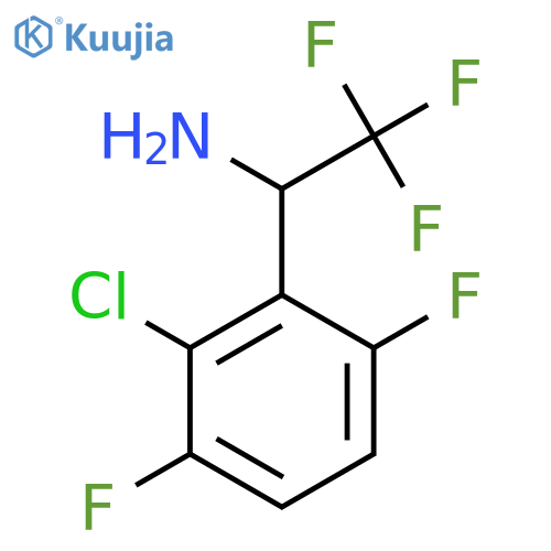 1-(2-chloro-3,6-difluorophenyl)-2,2,2-trifluoroethan-1-amine structure