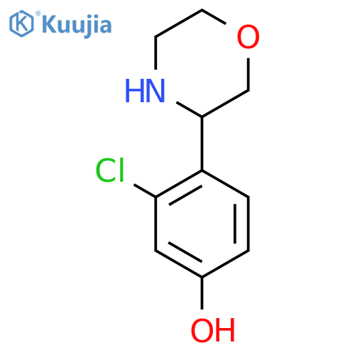 3-chloro-4-(morpholin-3-yl)phenol structure