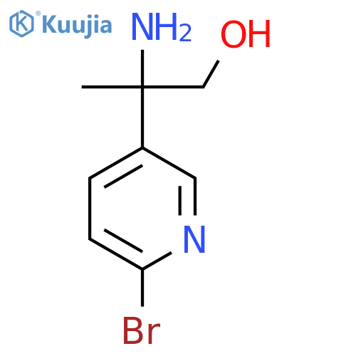 2-amino-2-(6-bromopyridin-3-yl)propan-1-ol structure