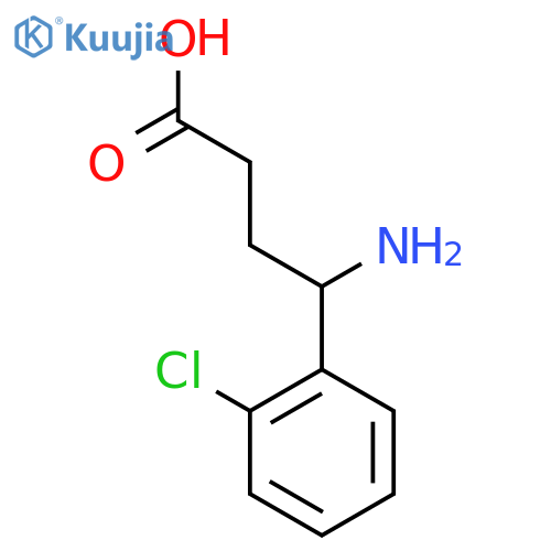 4-amino-4-(2-chlorophenyl)butanoic acid structure