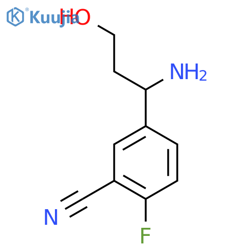 5-(1-amino-3-hydroxypropyl)-2-fluorobenzonitrile structure