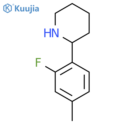 2-(2-fluoro-4-methylphenyl)piperidine structure