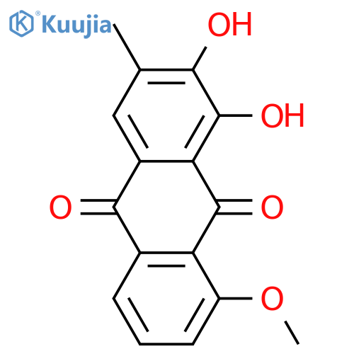 9,10-Anthracenedione, 1,2-dihydroxy-8-methoxy-3-methyl- structure