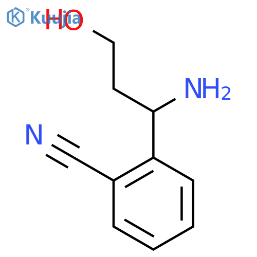 2-(1-amino-3-hydroxypropyl)benzonitrile structure