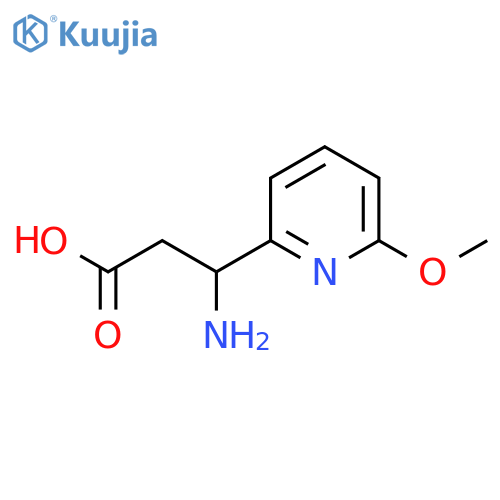 3-Amino-3-(6-methoxypyridin-2-yl)propanoic acid structure