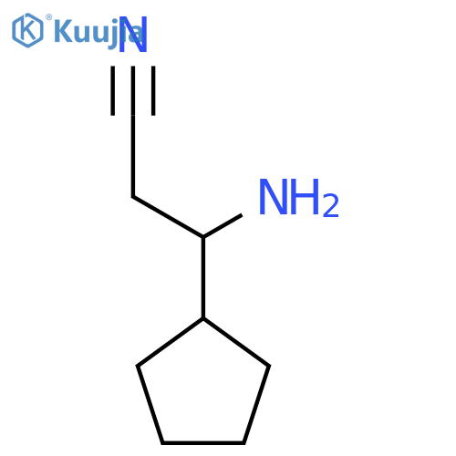3-AMINO-3-CYCLOPENTYLPROPANENITRILE structure