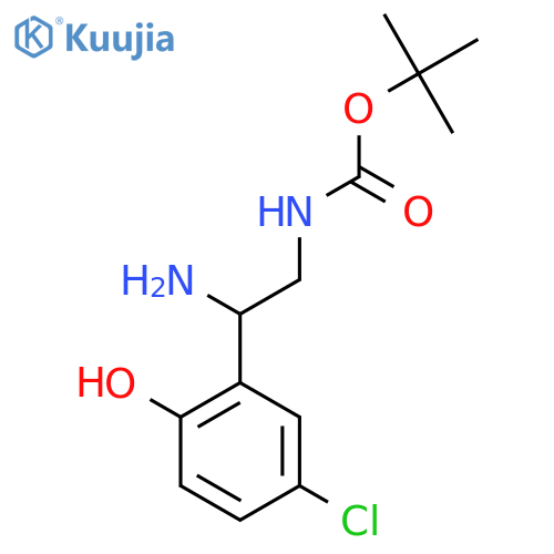 tert-butyl N-2-amino-2-(5-chloro-2-hydroxyphenyl)ethylcarbamate structure
