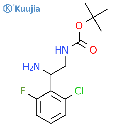 tert-butyl N-2-amino-2-(2-chloro-6-fluorophenyl)ethylcarbamate structure