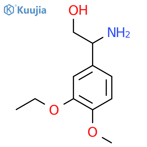 2-amino-2-(3-ethoxy-4-methoxyphenyl)ethan-1-ol structure