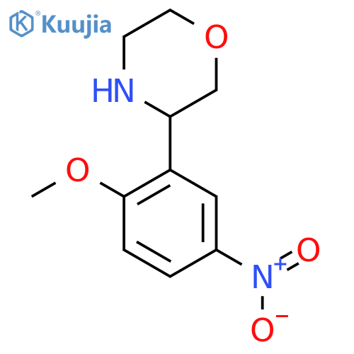 3-(2-methoxy-5-nitrophenyl)morpholine structure