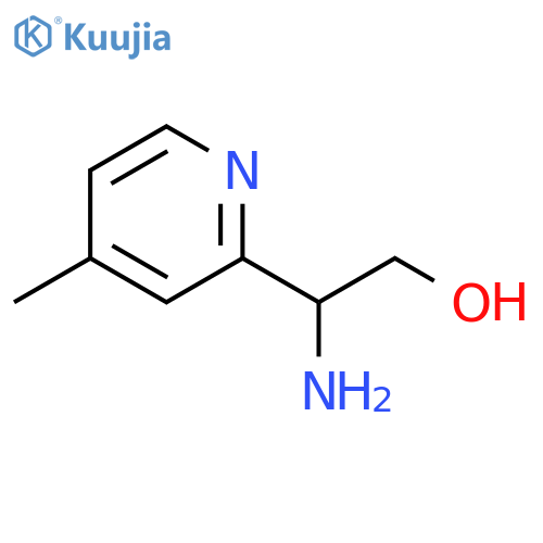 2-amino-2-(4-methylpyridin-2-yl)ethan-1-ol structure