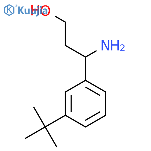3-amino-3-(3-tert-butylphenyl)propan-1-ol structure