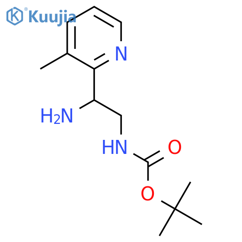 tert-butyl N-2-amino-2-(3-methylpyridin-2-yl)ethylcarbamate structure