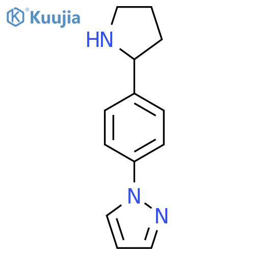 1-4-(pyrrolidin-2-yl)phenyl-1H-pyrazole structure